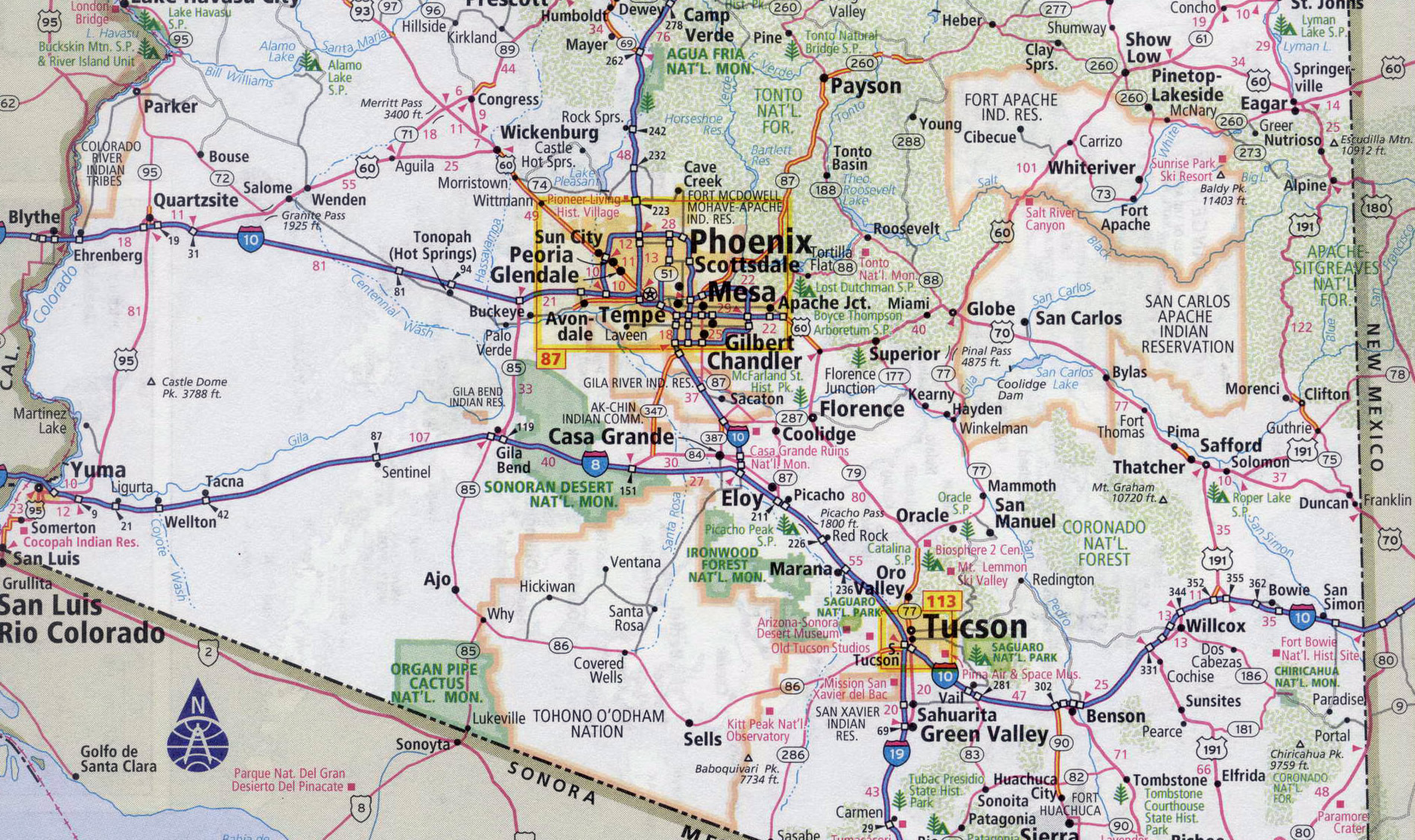 Arizona Road Map Az Road Map Arizona Highway Map - vrogue.co