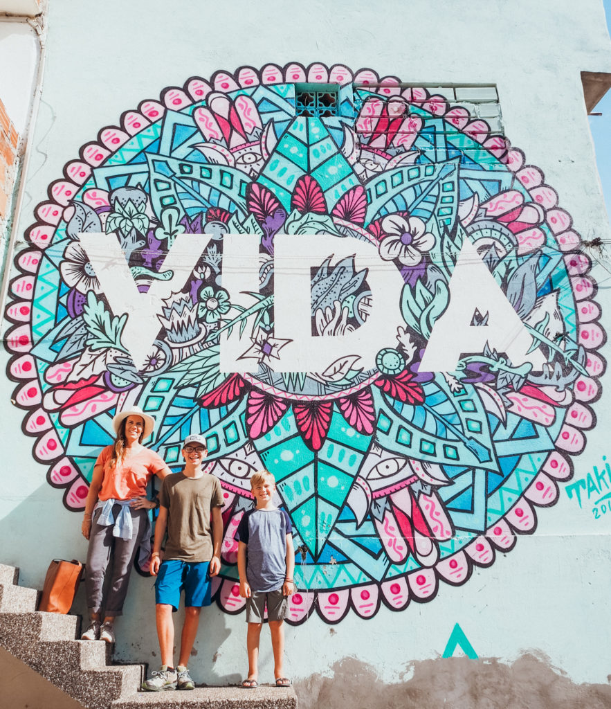 Colorful street art in Medellin, Colombia