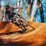 Ride Rock Creek berm mountain biking photo