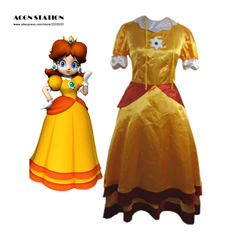 Disfraz Cosplay De Super Mario BROS Princess Daisy ...