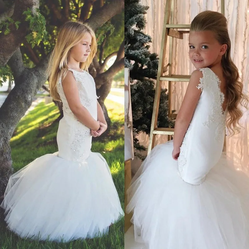 Custom Mermaid Flower Girls Dresses for Wedding Cute robe fille mariage