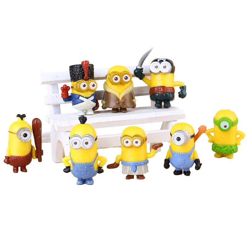 8pcs/lot Mini Minion Action Figure Toys Cute Movie Minions PVC Figurine ... - 8pcs Lot Mini Minion Action Figure Toys Cute Movie Minions PVC Figurine Doll BirthDay Gifts Toys