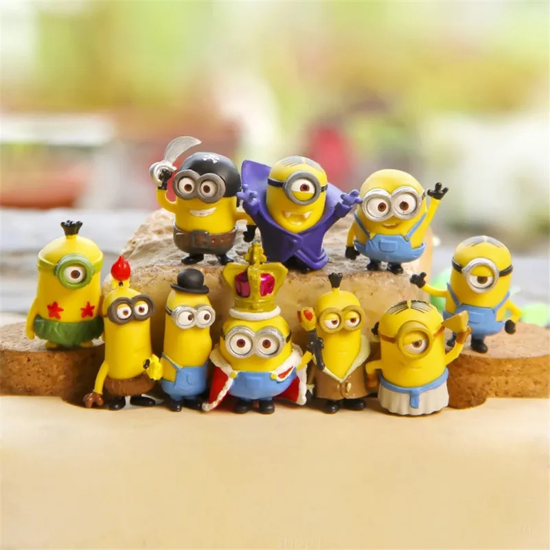 10pcs Mini Despicable Me Minion Action Figures Minions PVC Toys Anime ... - 10pcs Set Mini Despicable Me Minion Action Figures Minions PVC Toys Anime Figurines Movie MoDel Toy