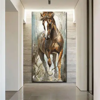 Beautiful Running Horse Paintings Printed on Canvas 1