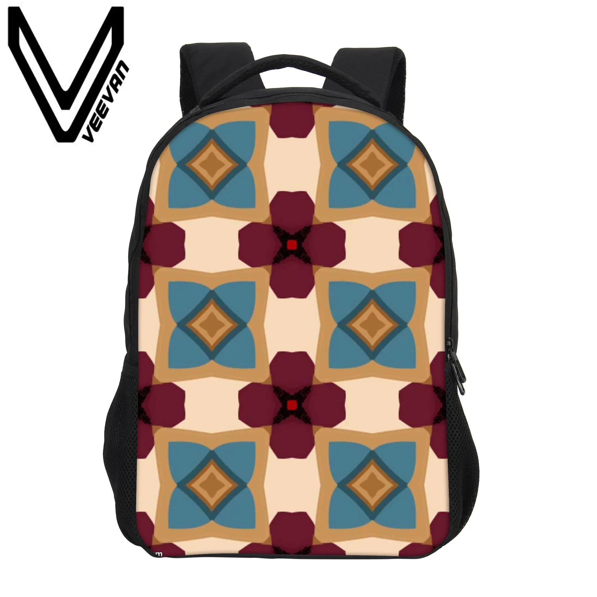 VEEVANV New 2018 Geometric Figure Backpack 3D PU Prints School Bagpack ...