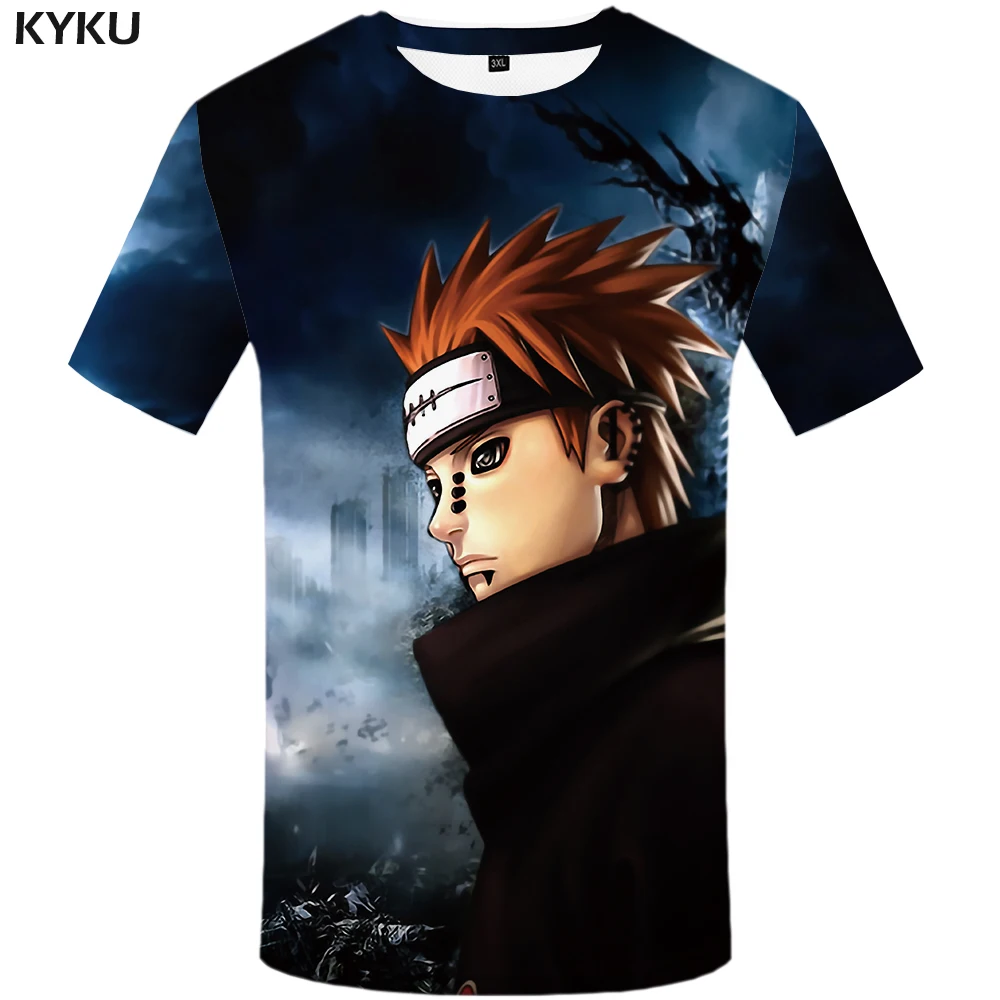 KYKU Naruto T Shirt  Men Anime  Clothes City Character 