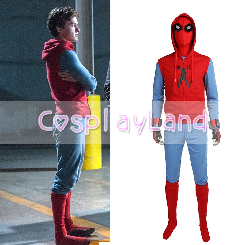 Spiderman Homecoming Cosplay Costume Tom Holland Spiderman Costume  Halloween Costumes For Men Suit Outfit Costumes - Cosplay Costumes -  AliExpress