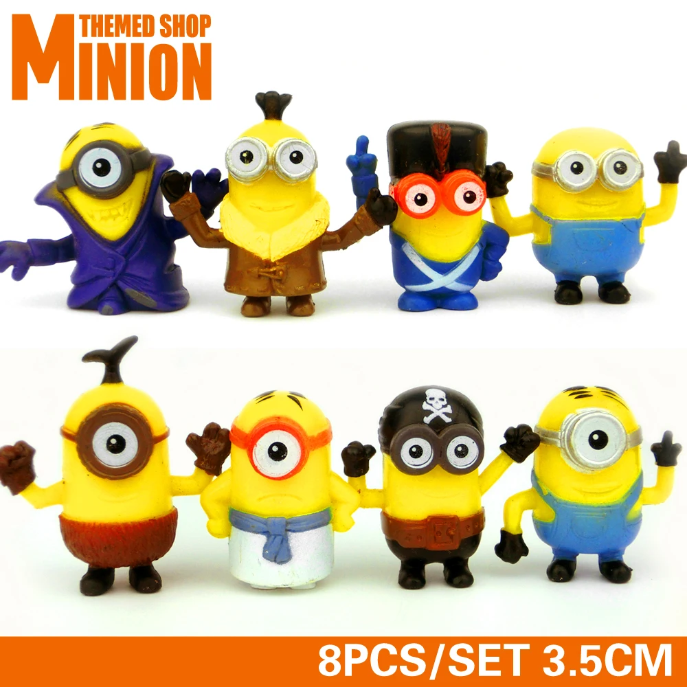 8pcs Minions 2015 Movie Despicable Me Minion Action Figure Doll PVC ... - 8pcs Minions 2015 Movie Despicable Me Minion Action Figure Doll PVC Puppets McDonalDs Toys Minions Bob