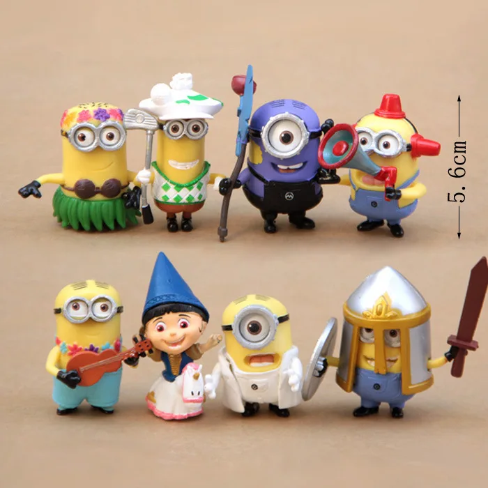 5.6CM 8PCS/Set Mini Despicable Me 2 minions Figure Set Toys PVC Action ... - 5 6CM 8PCS Set Mini Despicable Me 2 Minions Figure Set Toys PVC Action Figures Toy