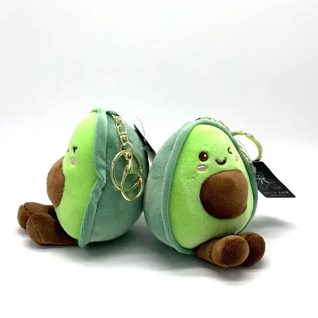 Stuffed Toy Avocado Fruits Plush Plant Toy  Kawaii Cartoon Cute Mini Girls Boys Doll Plush Stuffed Pendant Gift