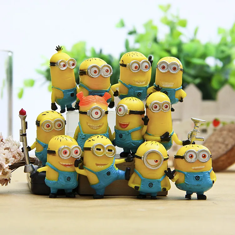 Promoción de Minions - Toy Set 12PCS Set Despicable Me 2 Font B Minion B Font In Action Figures Font