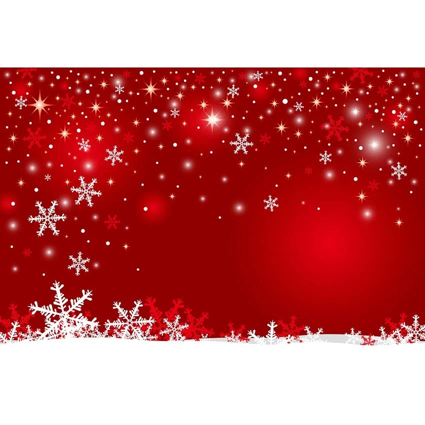 Red Photography Background Red And White Snowflake Twinkle Little ...