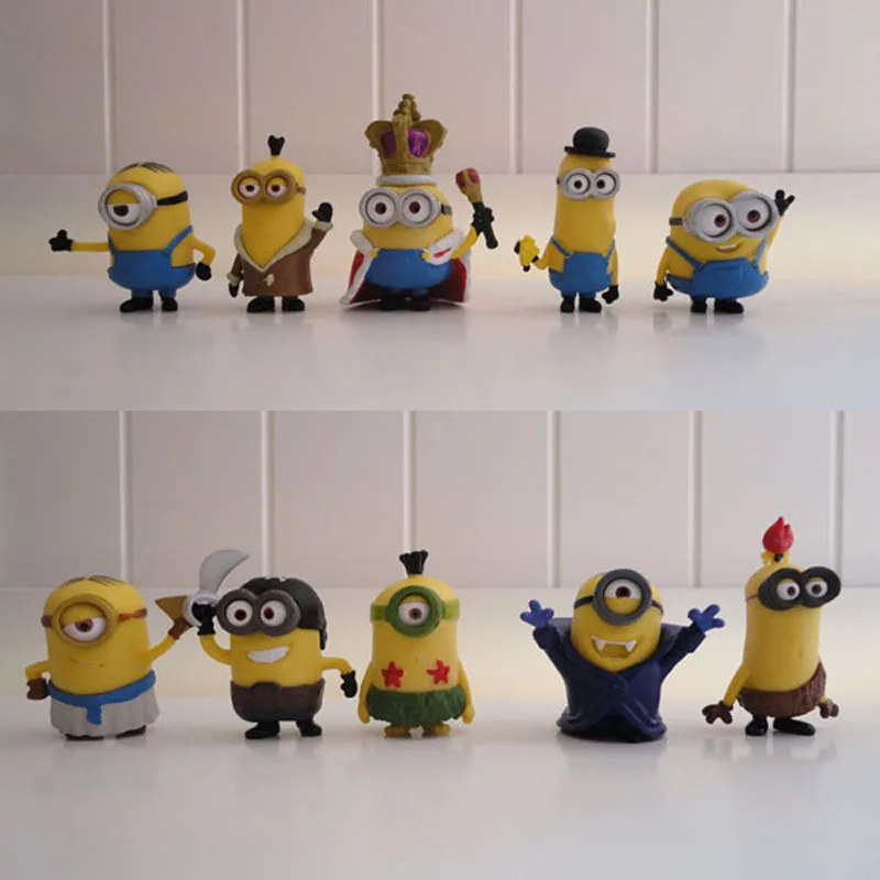 10Pcs/Set Despicable Me 3 Minions Ornaments Decoration PVC Action ... - 10Pcs Set Despicable Me 3 Minions Ornaments Decoration PVC Action Figures Dolls For KiDs ChilDren Toys