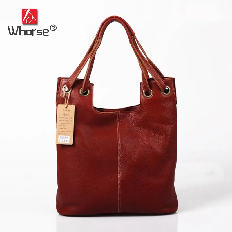 Vintage Casual Designer Handbag Real Cowhide Womens Handbags Hobo Bag Genuine Cow Leather Shoulder Bags For Women Tote W092308