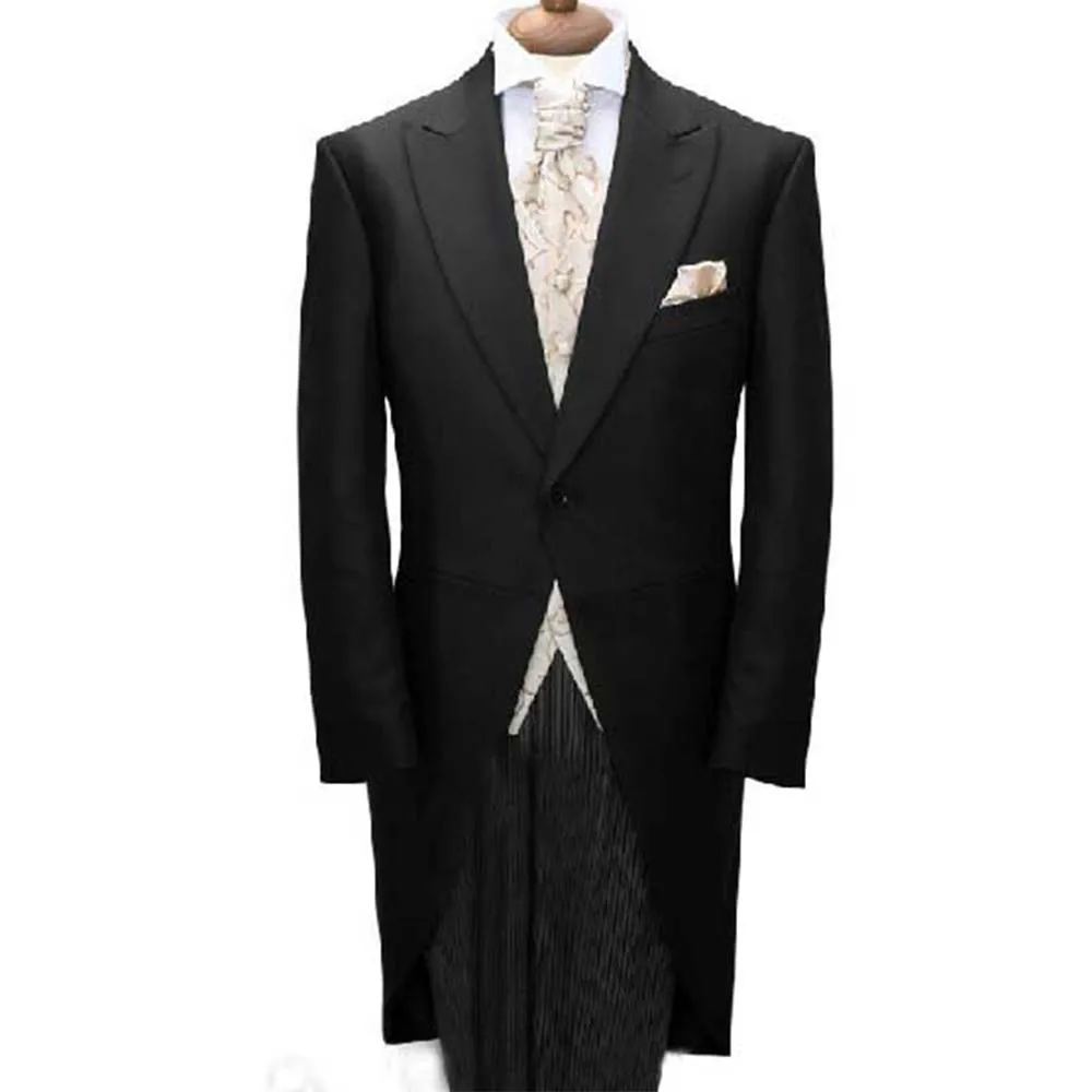 Custom Made to Measure black tailcoat for men BESPOKE long  