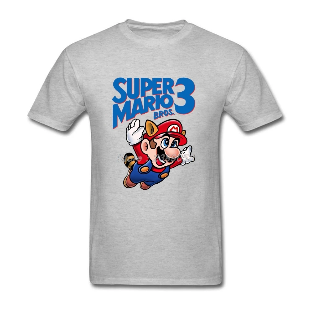 Tee Shirts  Men Anime  Short Sleeve Super Mario Clothes Cool  