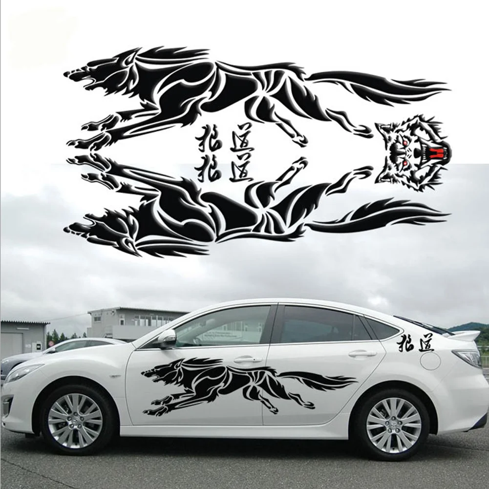  Car  styling Wolf Totem car stickers  whole body garland 