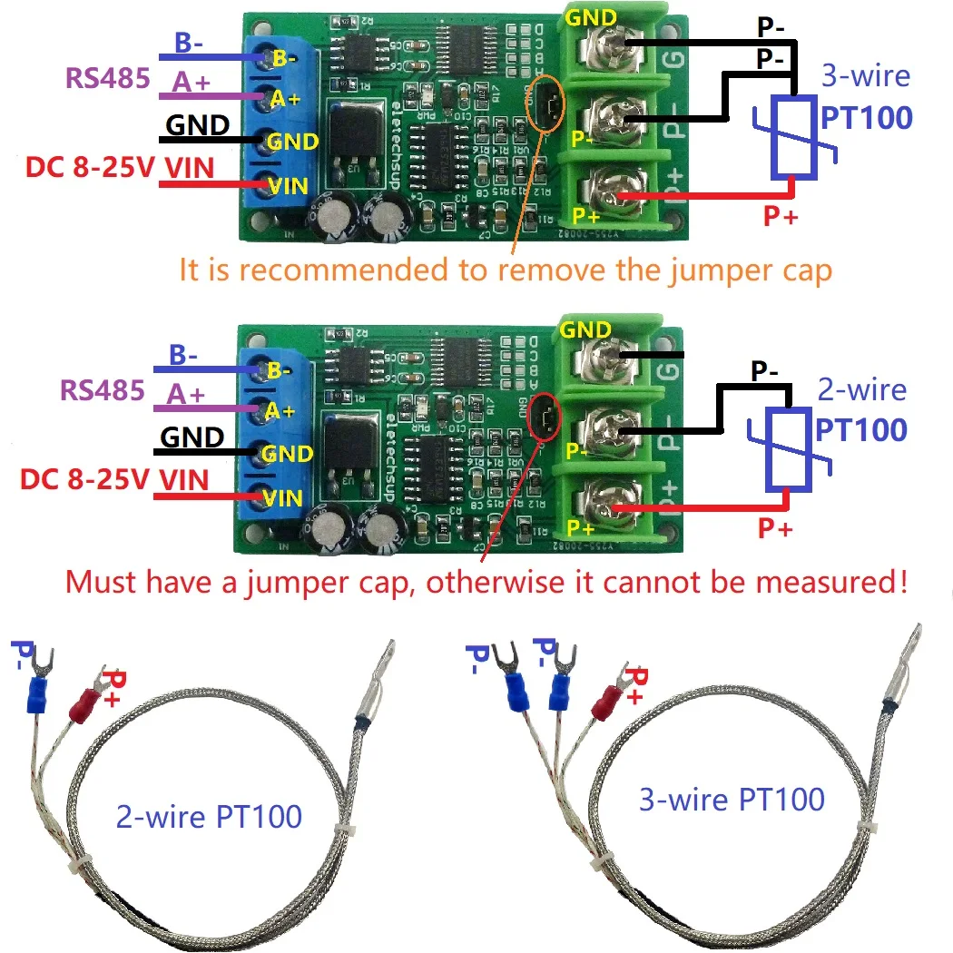 Pt100 Sensor 3 Wire Connection