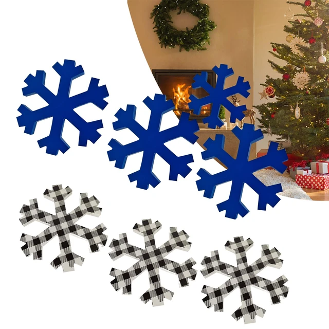 Festive snowflake decorations để tạo không khí lễ hội mùa đông