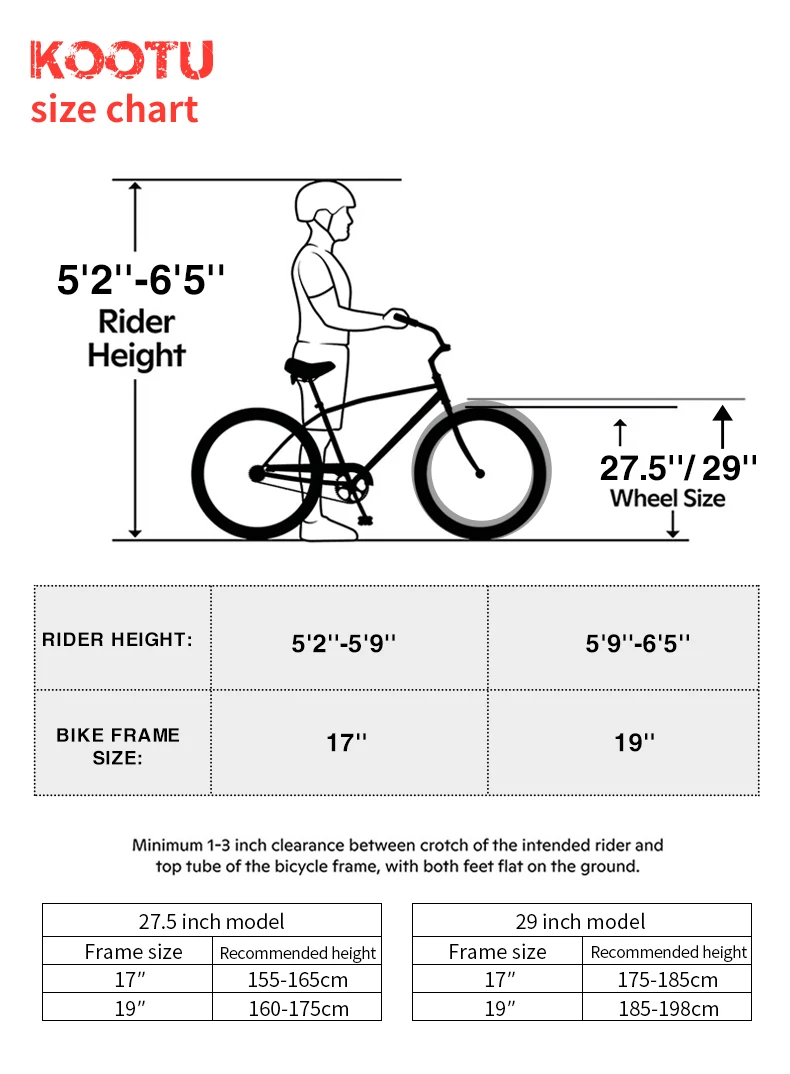 COK 2.0 Size Chart COK 6.0 – KOOTUBIKE