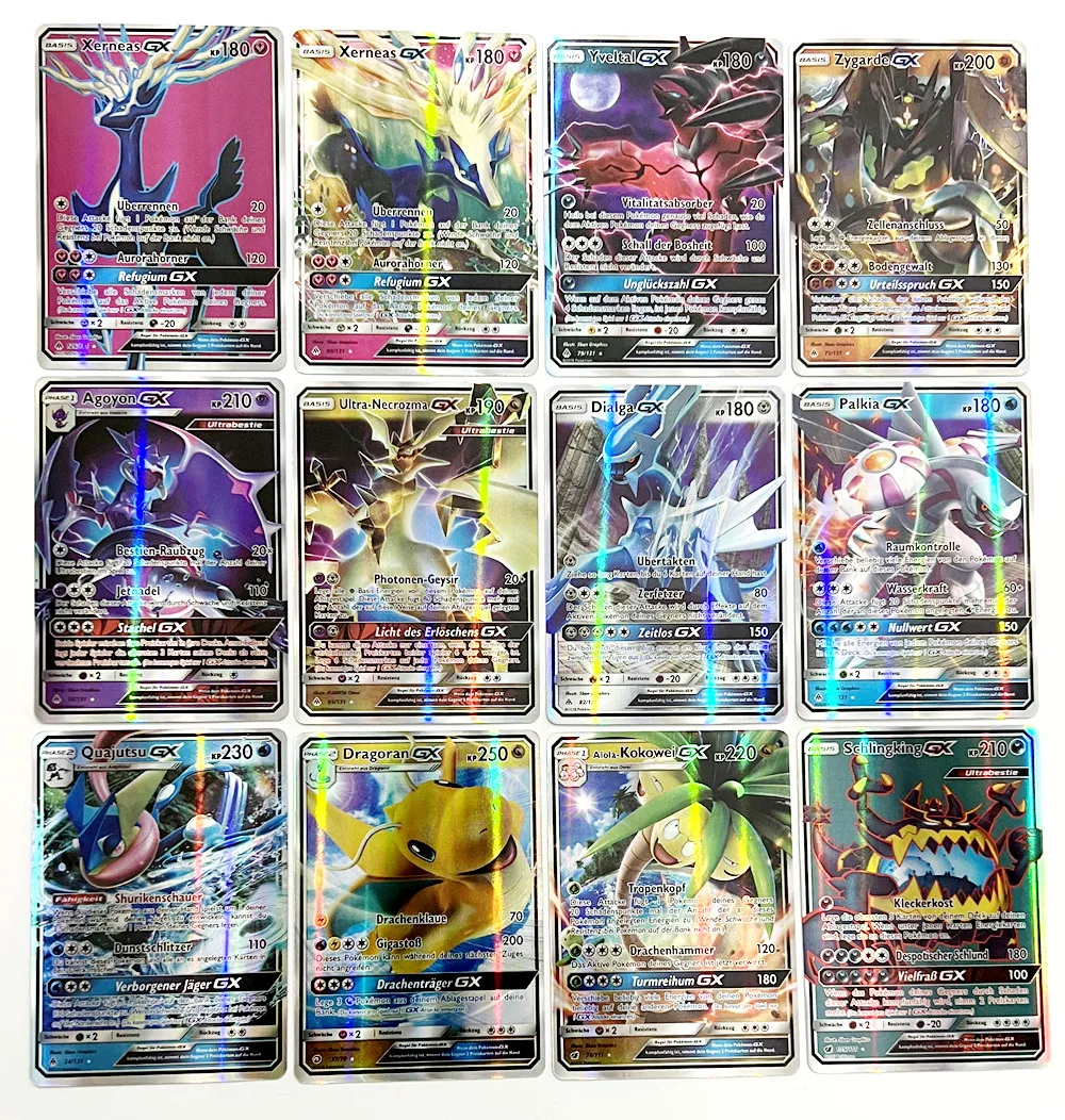 20Pcs-Pokemon-Cards-German-Spanish-French-English-Vmax-GX-Color-Energy ...