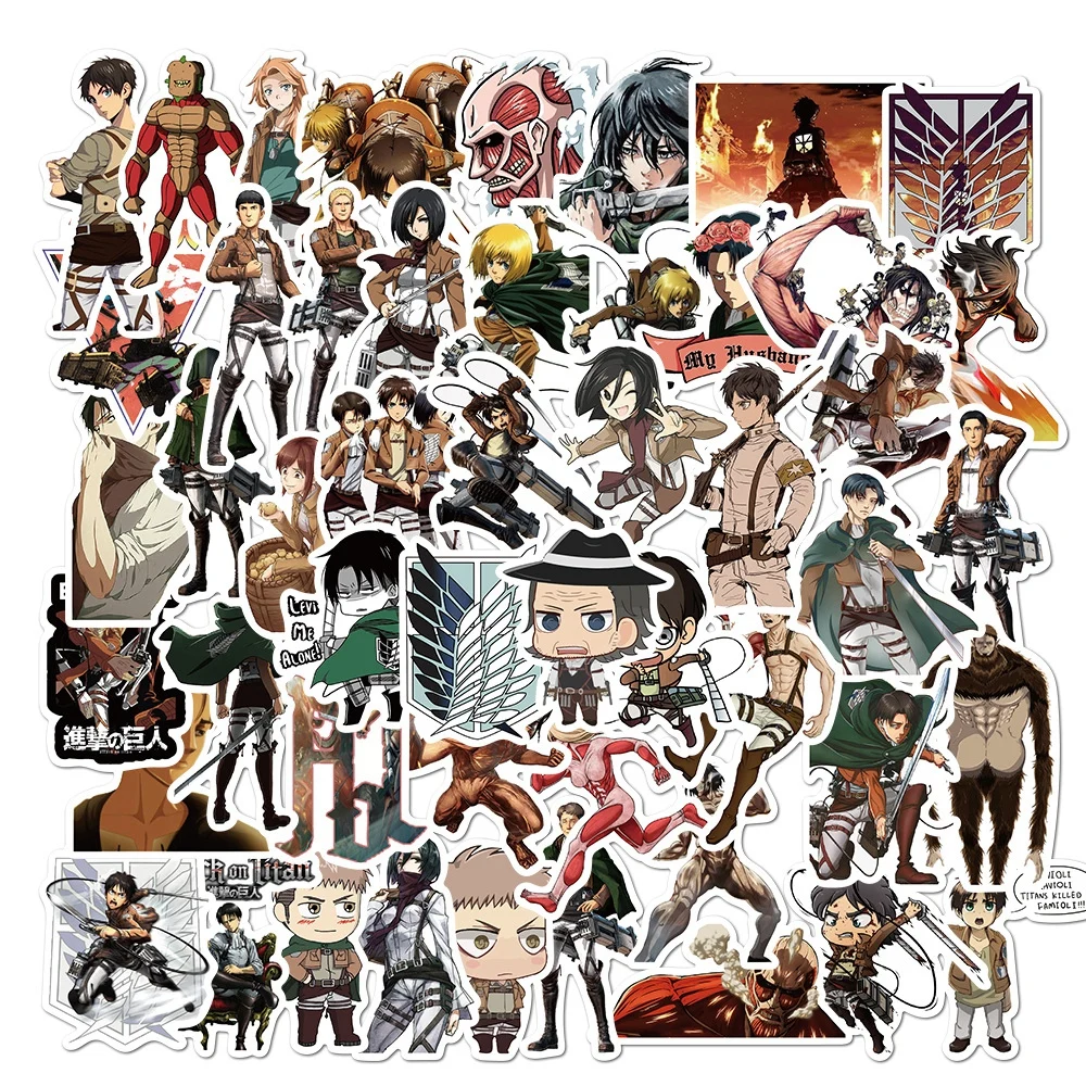 50PCS Hot Selling Popular Anime Attack On Titan Graffiti Stickers ...