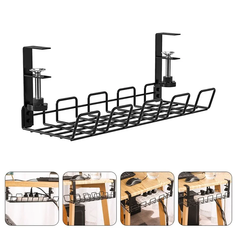 Under Desk Wire Storage Rack Under Desk Cable Organizer Wire Cable Tray ...