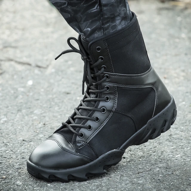 Military Tactical Shoes | Military Tactical Boot | Men's Military Boots -  Military Black - Aliexpress