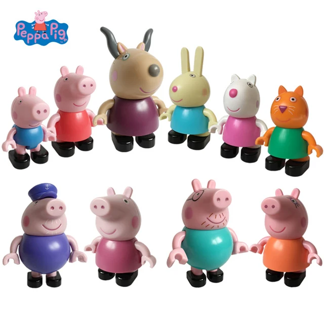 Original Peppa Pig Assembling Building Blocks Toys Peppa George Pig ...