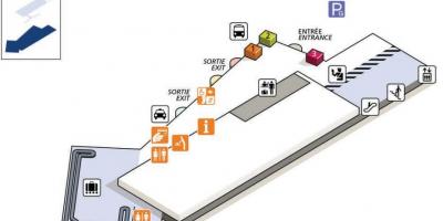 Kaart van CDG lughawe terminale 2G