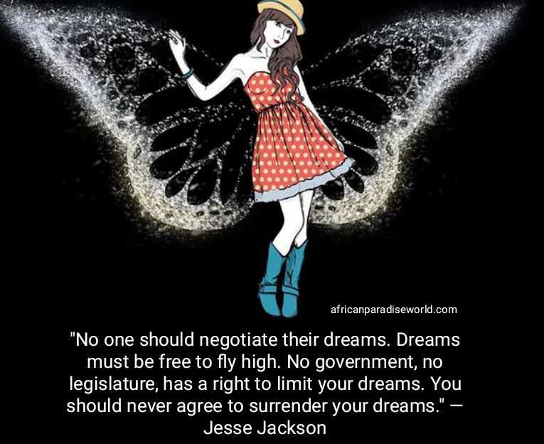 Dreams must be free to fly quote from Janet Jackson 