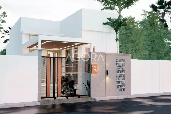 Desain Rumah Modern Minimalis 2 Kamar 1 Lantai Madiun Jawa Timur