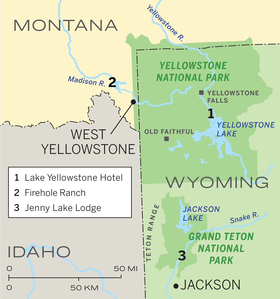 Yellowstone National Park Lodging Map - London Top Attractions Map