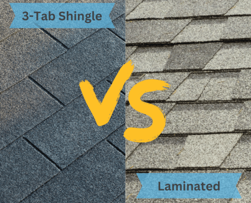 infographic about three tab vs dimensional shingles