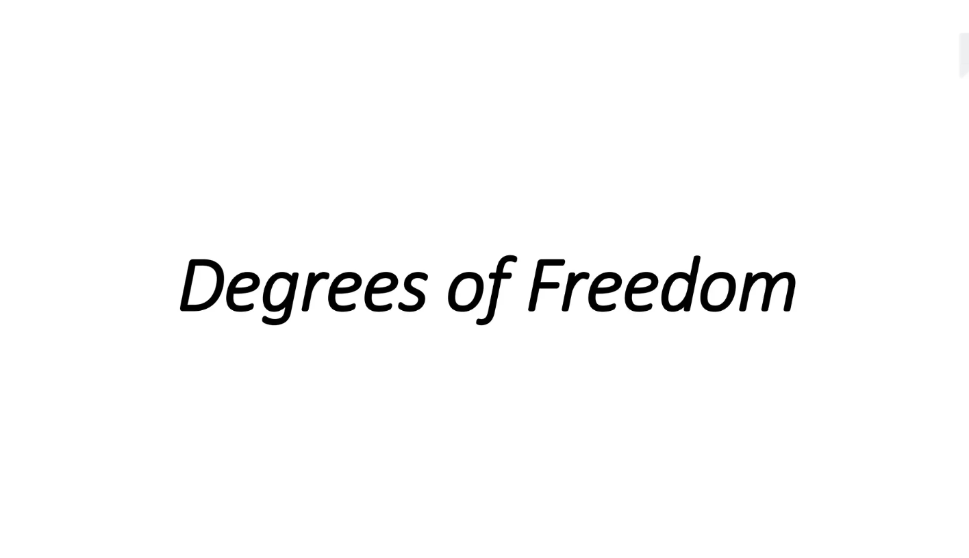 What is the Degree of Freedom? How to Calculate it? | Aiforkids