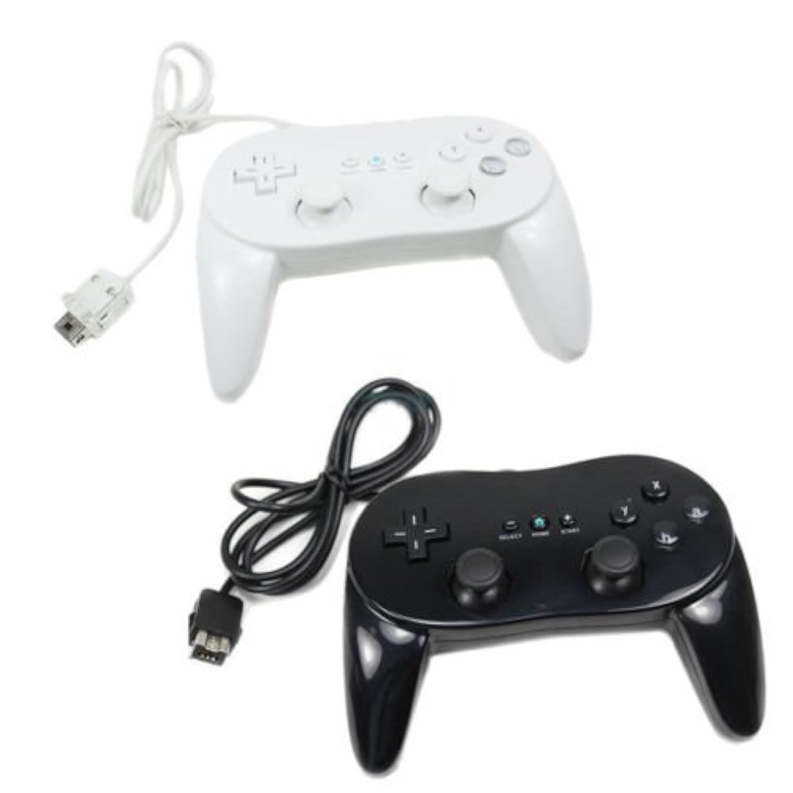 2 X New Classic Pro Remote Controller For Black And White US Ship For Wii