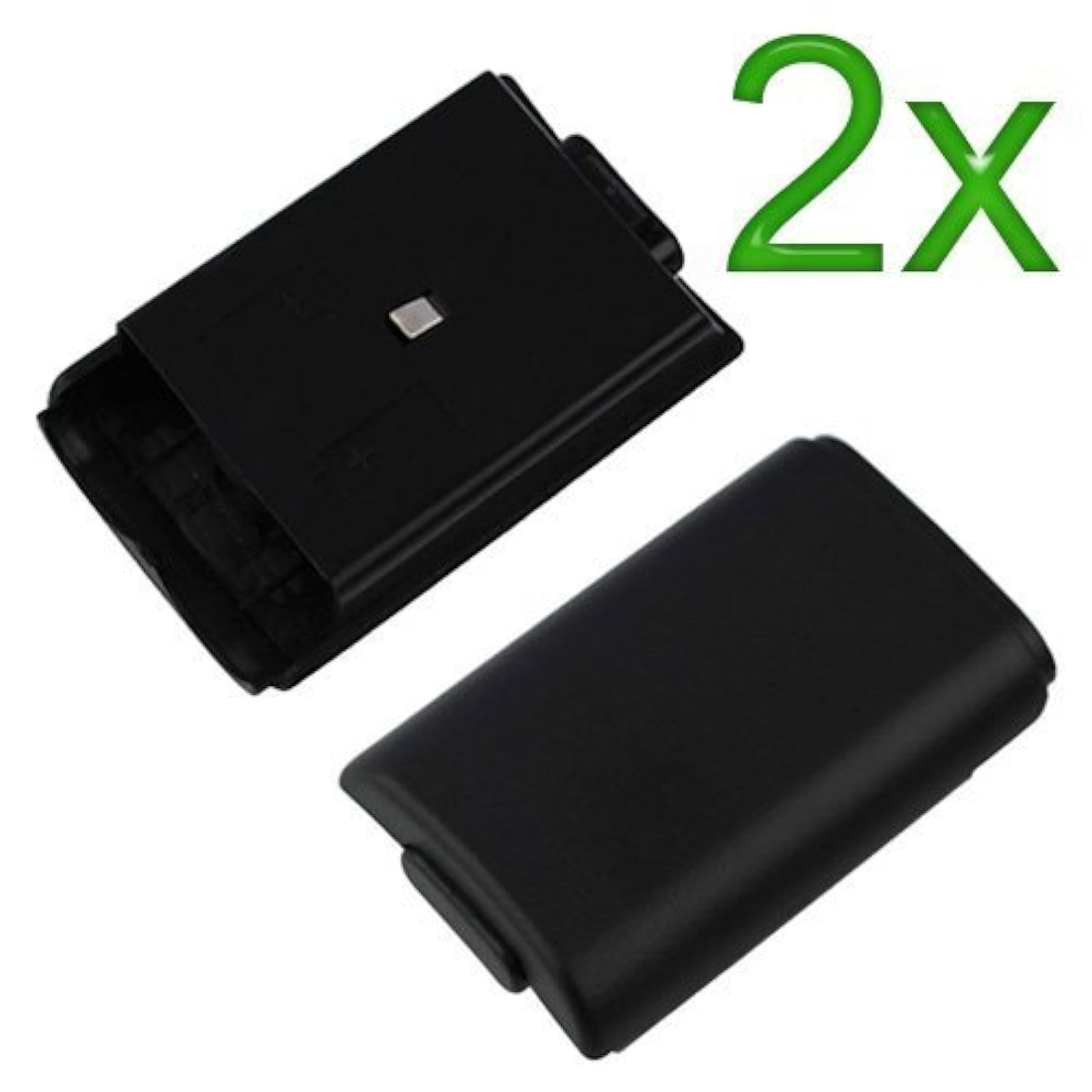 2X Black Battery Cover For Microsoft For Xbox 360 Protective