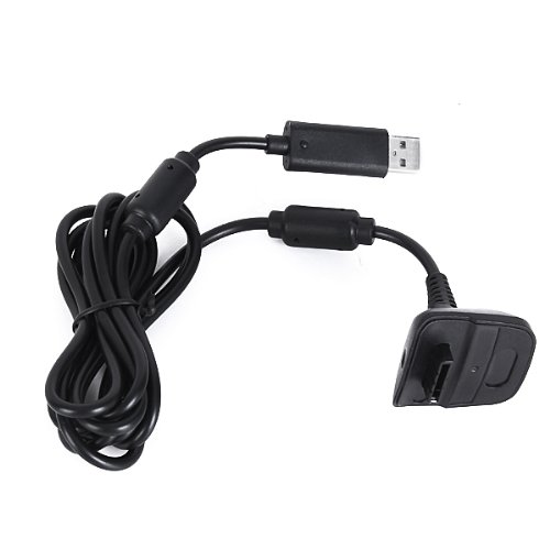 2 In 1 Play & Charge USB Cable For Microsoft XBox 360 Black