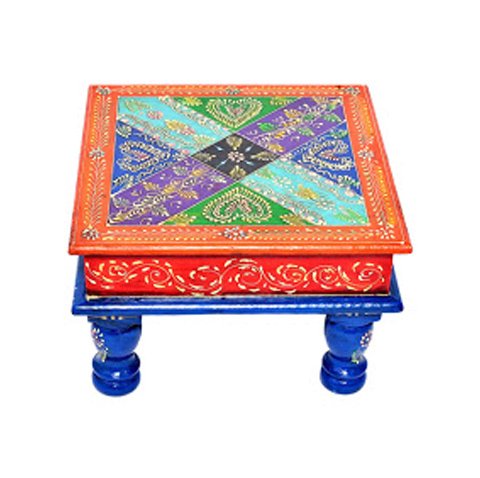 Rajasthani Round Lattoo Stool