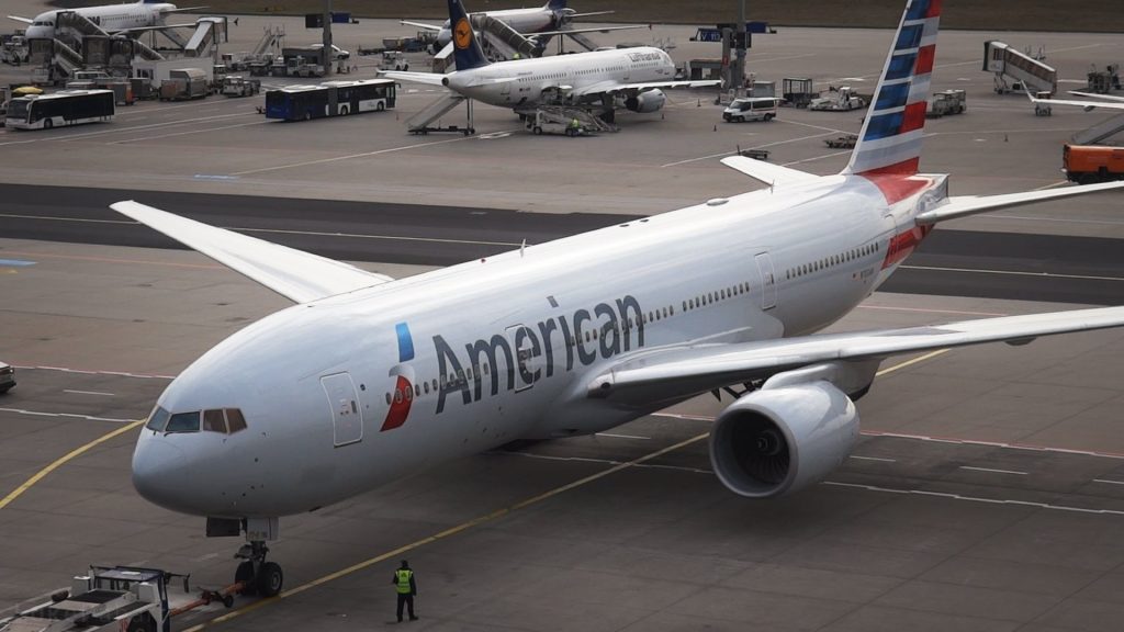 American Airlines Boeing 777-200ER - Pushback:Taxi:Takeoff at Frankfurt