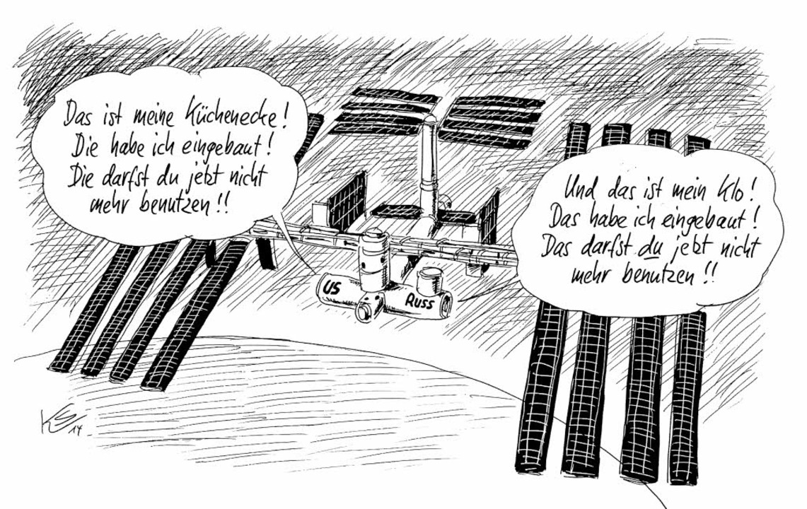 Jetzt auch Kalter Krieg im Weltall ... - Karikaturen - Badische Zeitung