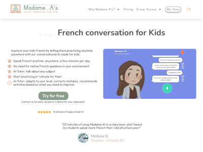 Madame AI - Learn and Practice French