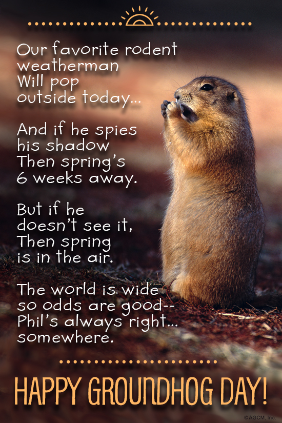 Groundhog Day Cards Free Printable