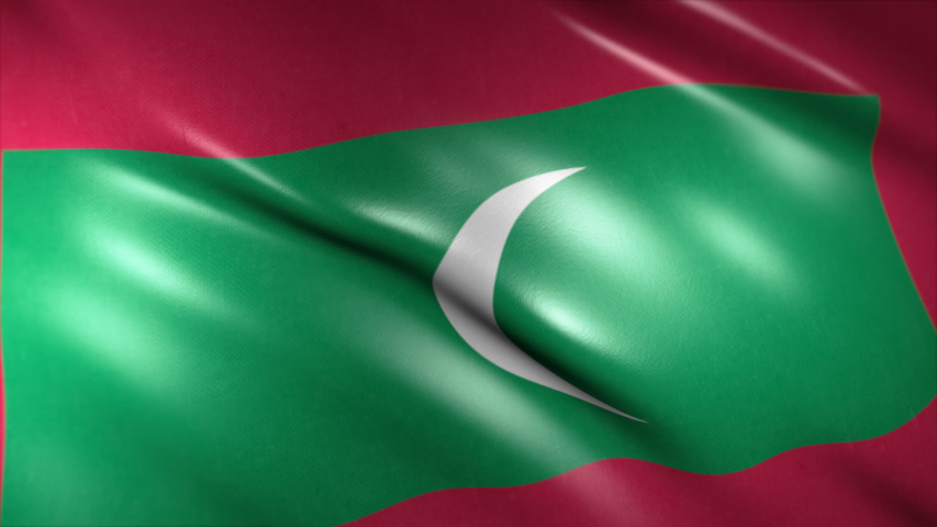 National Flag of the Maldives Stock Footage Video (100% Royalty-free ...