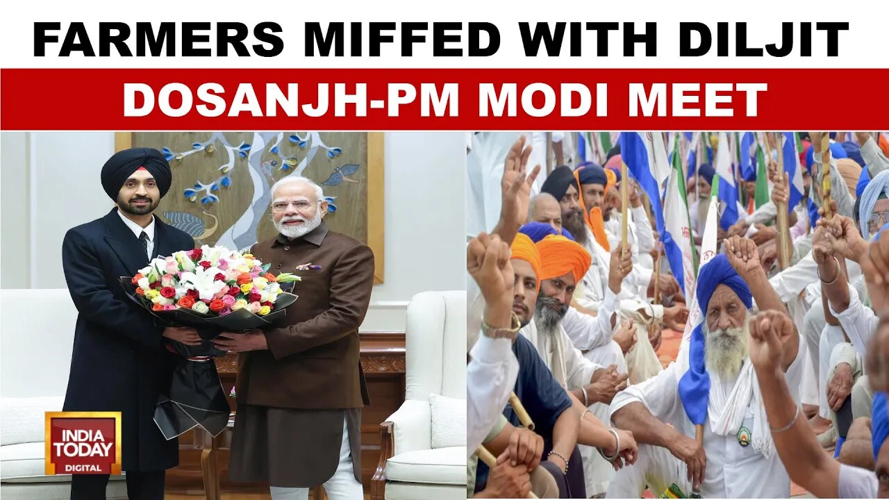 farmers unhappy with diljit dosanjh meeting modi