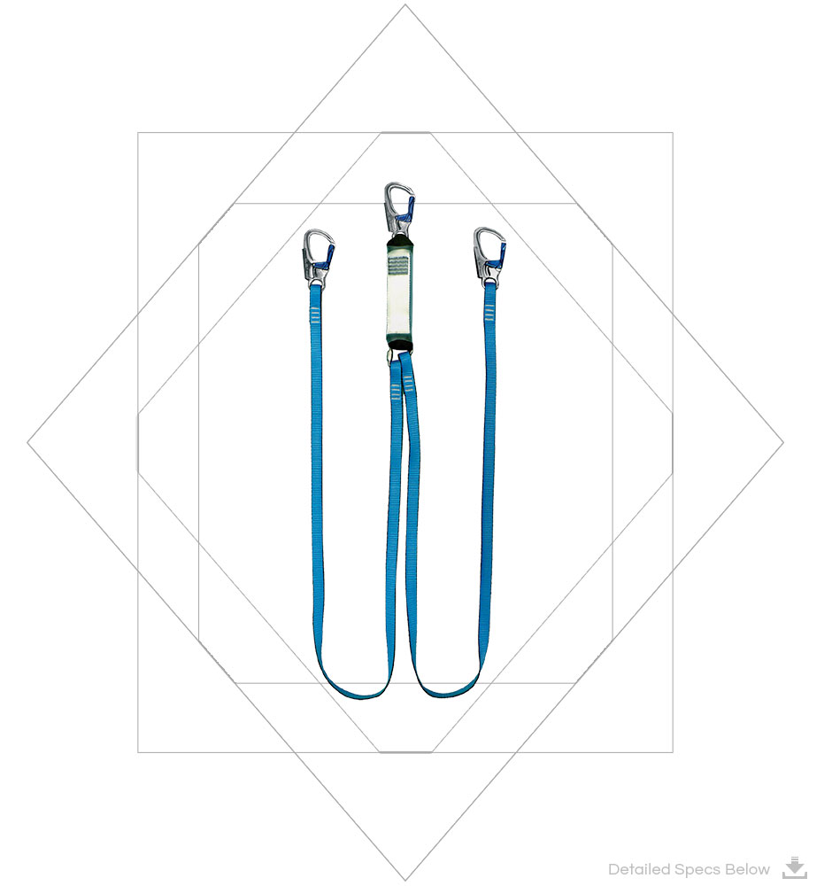 Webbing Energy Absorbing Y Lanyard