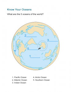 Know Your Oceans Worksheet