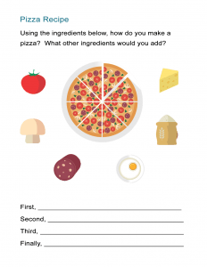 Pizza Recipe Transition Words