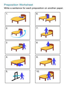 Prepositions of Place Worksheet