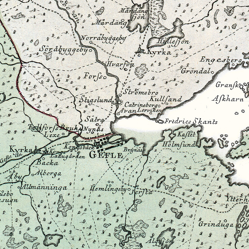 Köp Karta över Gästrikland, 1789